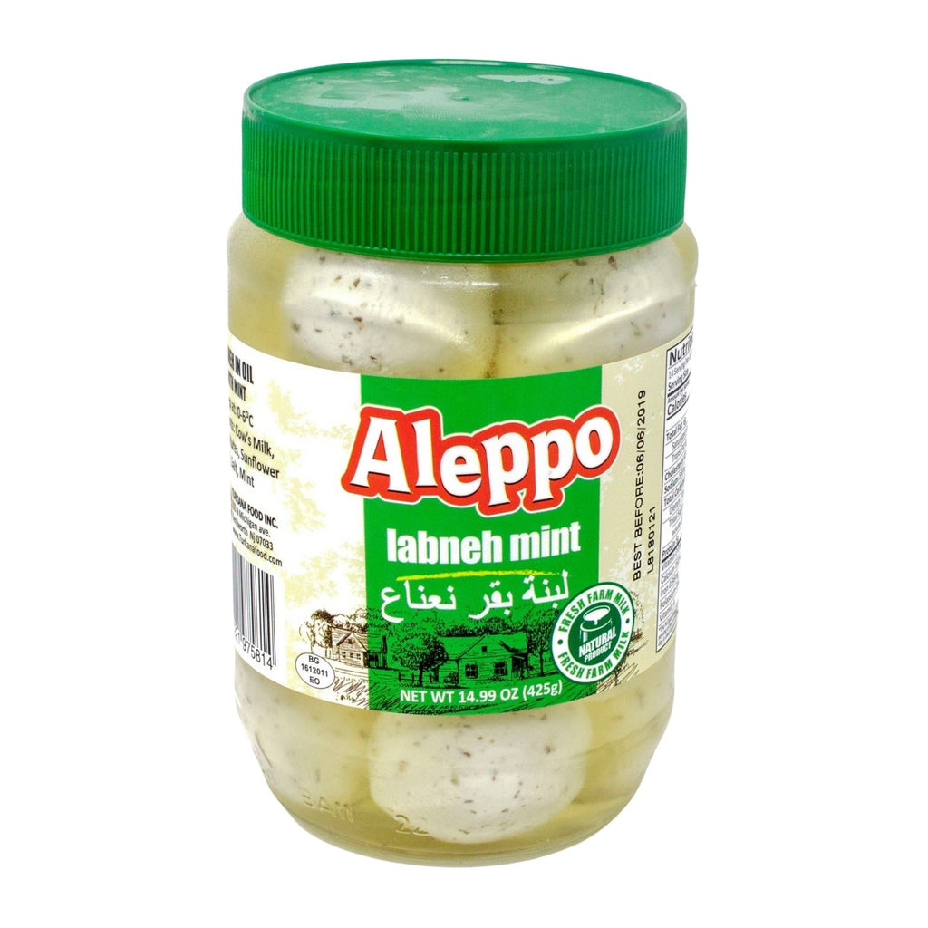 Aleppo Labneh W/mint In Oil 425gr