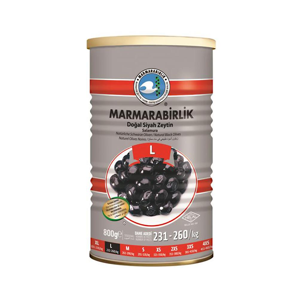 Marmarabirlik Gemlik Black Olives L Hiper 800 gr Can