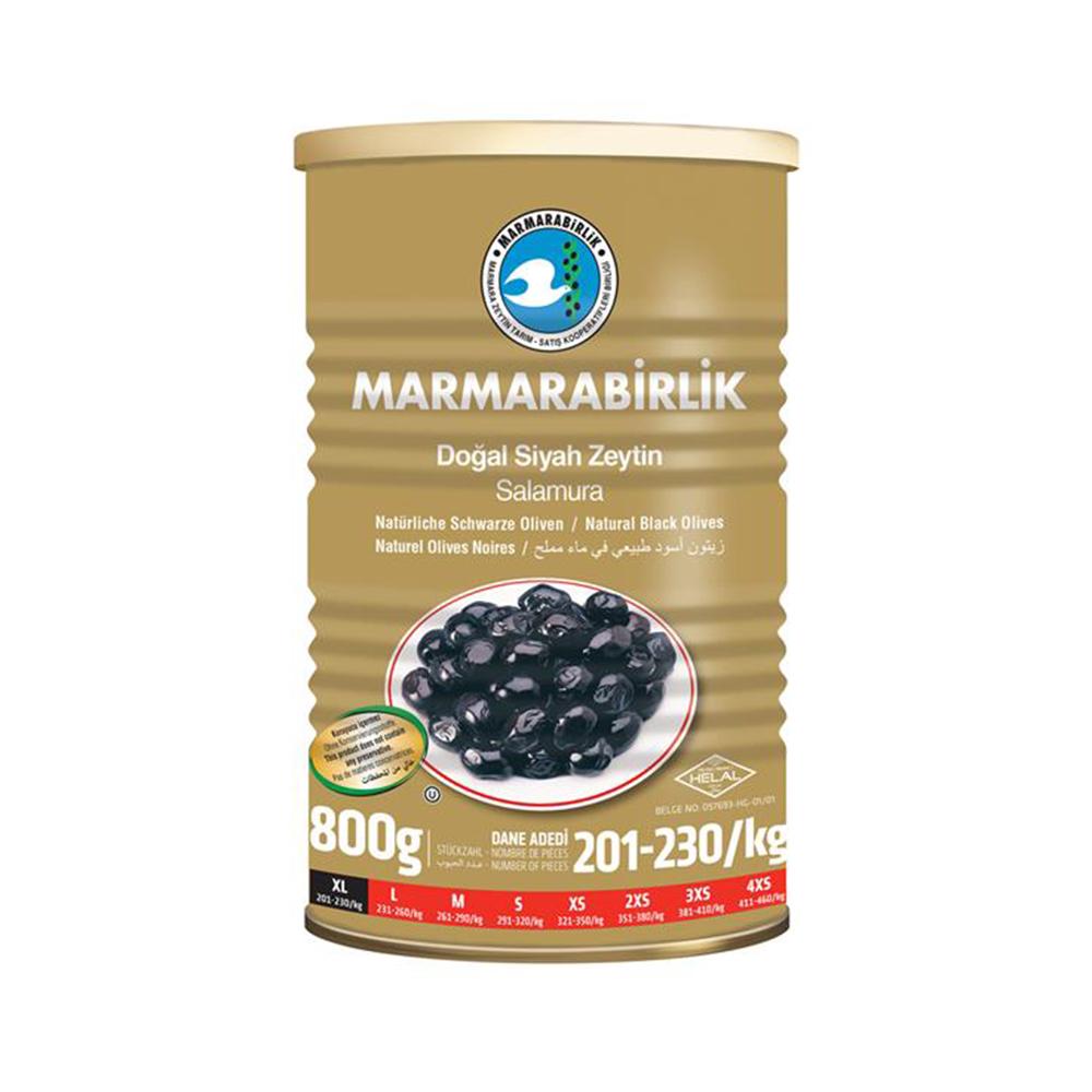 Marmarabirlik Gemlik Black Olives Xl Mega 800 gr Can