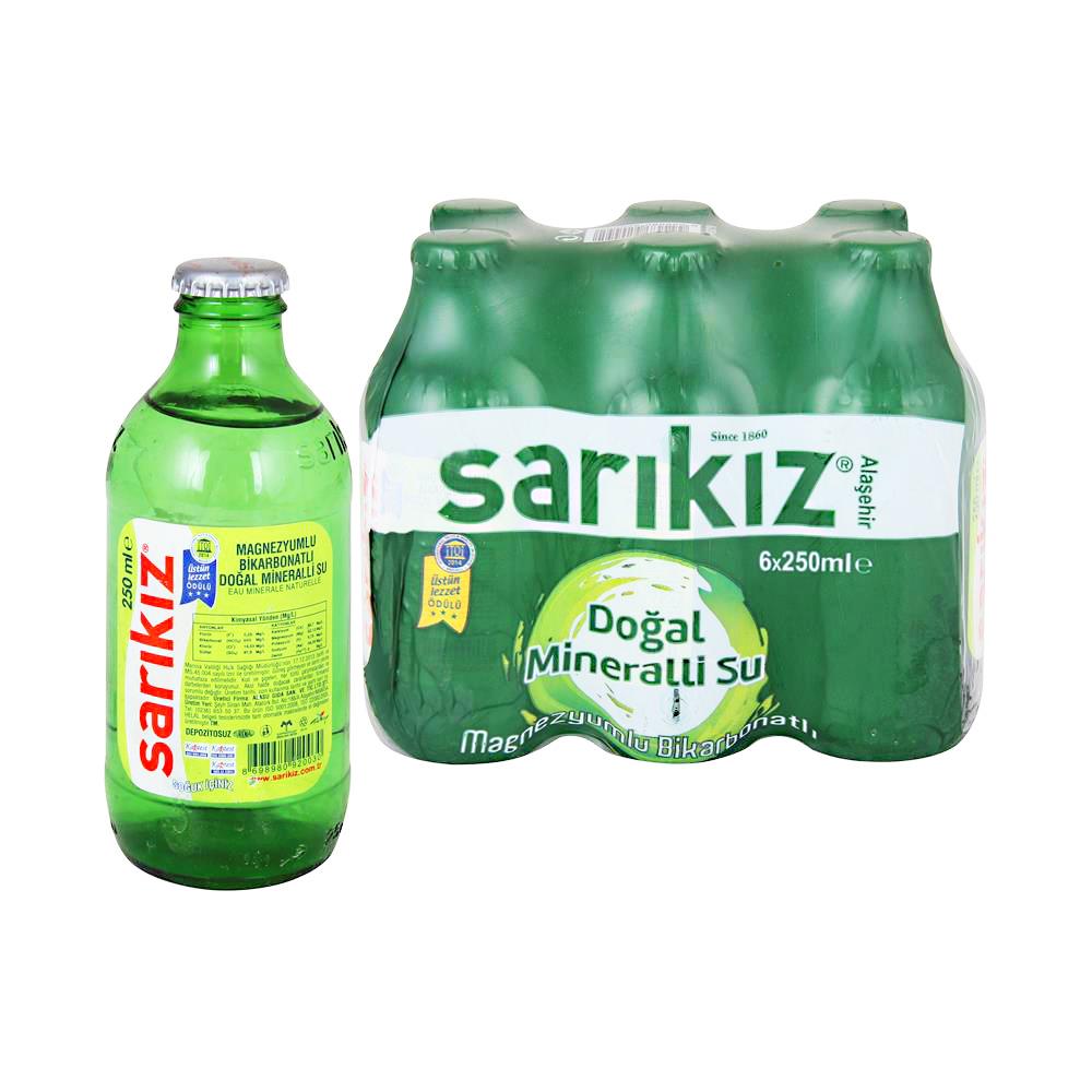 Sarikiz Mineral Water 250ml Glass 6 Pcs